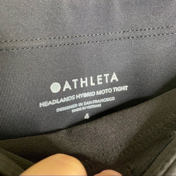 Athleta Headlands Hybrid Moto Tight Black - Picture 8 of 12